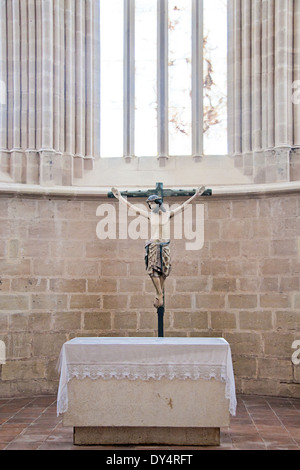 Apse of Santa Maria de San Salvador de Cañas monastery; La Rioja Stock Photo