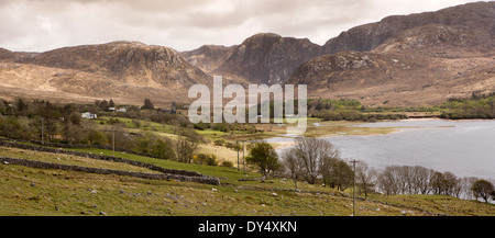 Ireland, Co Donegal, Glenveagh National Park, Poisoned Glen beyond Dunlewey Lough Stock Photo