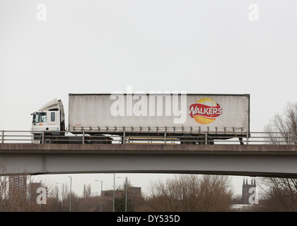 Walkers Crisps Delivery Lorry Stock Photo - Alamy