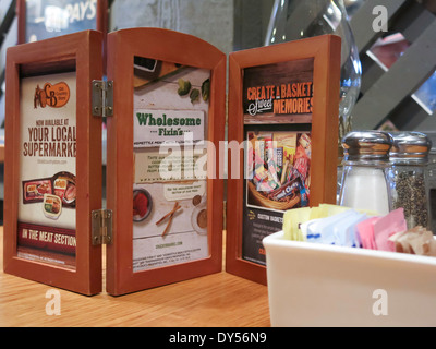 Cracker Barrel Restaurant Tabletop Special Menu, Cracker Barrel, Old Country Store, Casual Restaurant, FL, USA Stock Photo