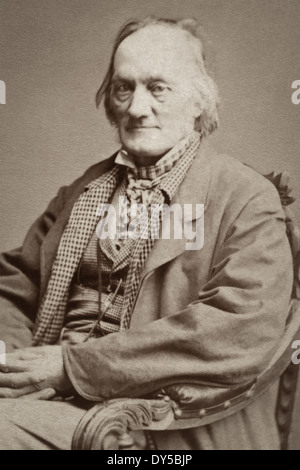 Portrait of Sir Richard Owen – English biologist, comparative anatomist, paleontologist, and opponent of Darwin's theory of evolution by natural selection. Stock Photo
