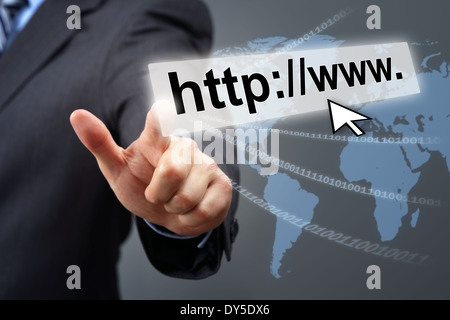 Internet global communications Stock Photo