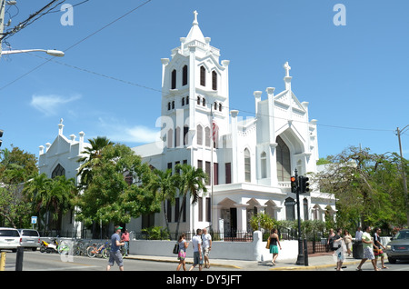 St. Paul's Episcopal Church on Duval Street, Key West, Florida Stock Photo