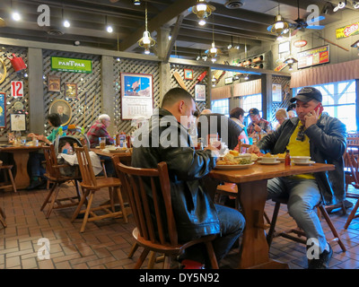 Diners at Tables, Main Dining Room, Cracker Barrel, Old Country Store, Casual Restaurant, Florida, USA Stock Photo