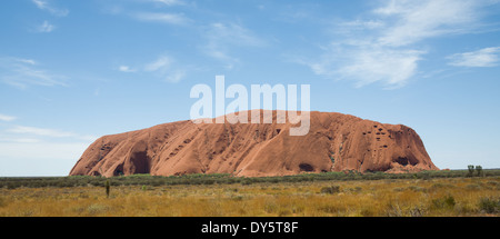 Ayers Rock portrait Northern Territory Australia - Native spiritual home for Aborigines  portrait.Uluru Stock Photo