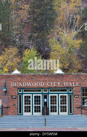 USA, South Dakota, Black Hills National Forest, Deadwood, Deadwood City Hall Stock Photo