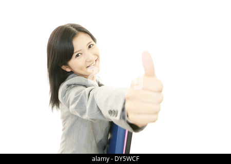 Business woman enjoying success Stock Photo