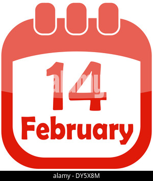 icon valentine with hearts as a calendar vector illustration Stock ...