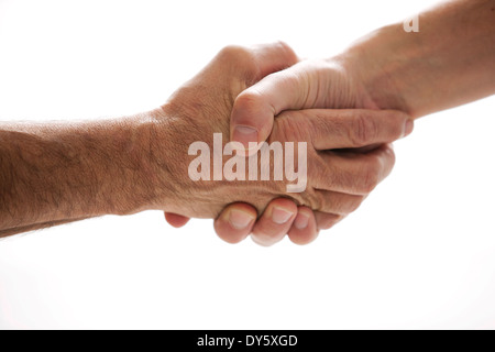 Two men shaking hands Stock Photo