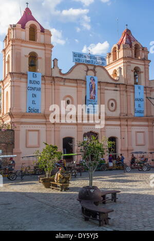 Candelaria church, Plaza del Carmen, Camaguey, Cuba, West Indies, Caribbean, Central America Stock Photo