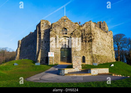 Oystermouth Castle, Mumbles, Swansea, Wales, United Kingdom, Europe Stock Photo