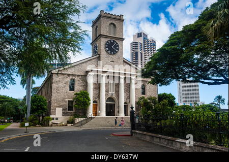 Kawaiahao church Honolulu, Oahu, Hawaii, United States of America, Pacific Stock Photo