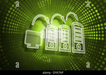 Composite image of computer connection Stock Photo
