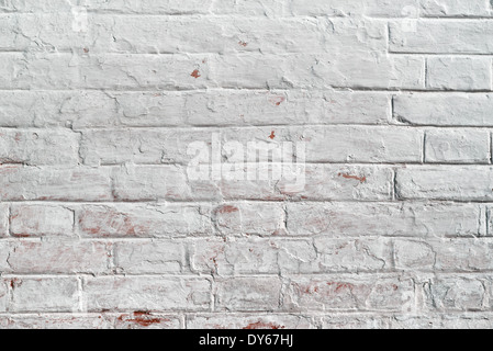 White brick wall. Perfect image for background or texture. Stock Photo