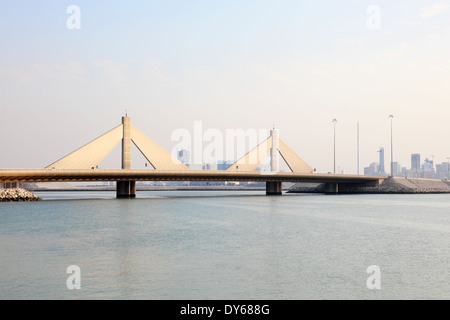 Sheikh Isa Bin Salman Causeway Bridge in Bahrain, Middle East Stock Photo