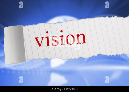 Vision against global technology background Stock Photo