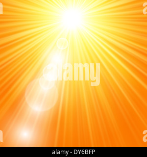 Sun burst with flare Stock Photo