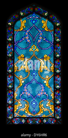 Backgrounds and textures: stained-glass window, abstract colorful pattern Stock Photo