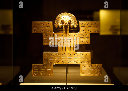 Columbian gold artifact. Stock Photo