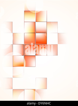 Background with orange squares. Abstract colorful illustration Stock Photo