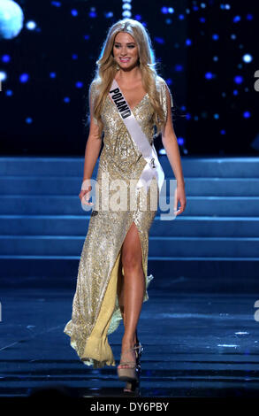 2012 Miss Universe Pageant Preliminary Competition at PH Live Theatre in Planet Hollywood Resort and Casino Las VegasFeaturing: Marcelina Zawadzka,Miss Poland Where: Las Vegas Nevada USAWhen: 13 Dec 2012 Stock Photo