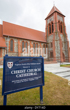 The Christian, Christ Church Cathedral in Port Stanley, the capital of the Falkland Islands, Stock Photo