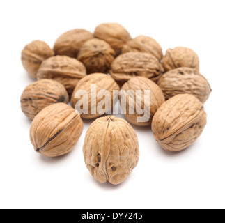 Walnuts cut out isolated on white background Stock Photo