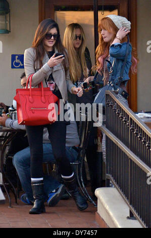 Bella Thorne and Kylie Jenner have lunch with a friend at Urth Caffe in