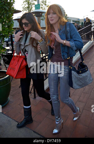 Bella Thorne and Kylie Jenner have lunch with a friend at Urth Caffe in