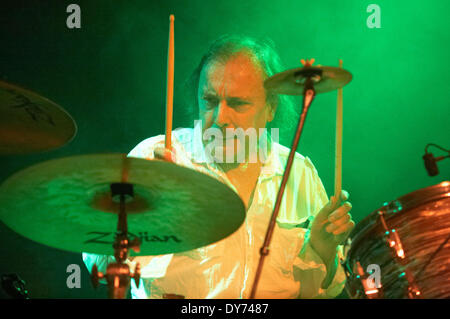 Former Status Quo drummer John Coghlan performs with his own band at The Brook. Coghlan will re-join the original Staus Quo lineup for a special tour in March 2013 Featuring: John Coghlan Where: Southampton United Kingdom When: 21 Dec 2012 Stock Photo