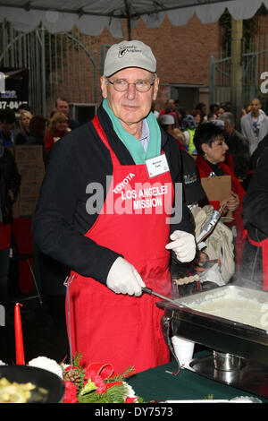 Los Angeles Mission Christmas Eve For The Homeless Featuring: Harrison Ford Where: Los Angeles California USA When: 24 Dec 2012 Stock Photo