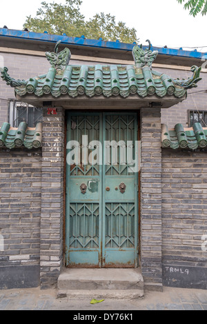 ASIA Beijing CHINA Chinese architecture Hutongs daily life Stock Photo