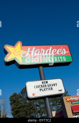 Hardees restaurant sign usa hi-res stock photography and