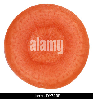 Sliced ripe carrot, isolated on white background Stock Photo