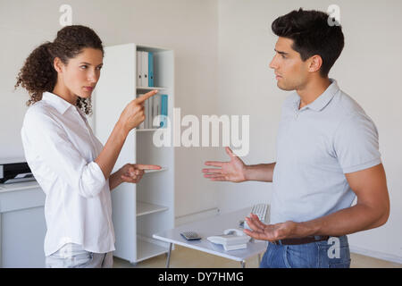 Casual business partners having an argument Stock Photo