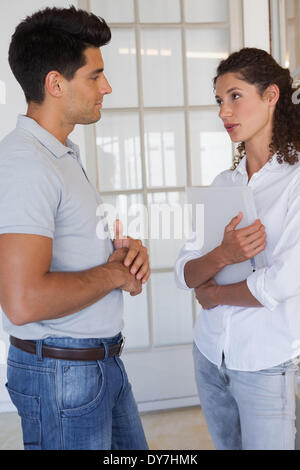Casual business partners having a conversation Stock Photo