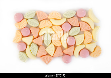 gummy yogurt on white background Stock Photo