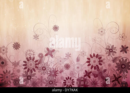 Digitally generated girly floral design Stock Photo