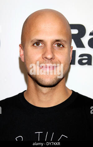 Belgian singer and songwriter Milow as guest on Radio Hamburg, Germany. On April 8th, 2014. Stock Photo