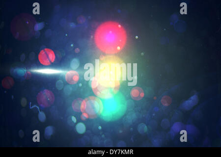 Abstract traffic lights on dark background Stock Photo