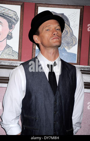 New York City. 7th Apr, 2014. Neil Patrick Harris attends U.S. Senator Charles E. Schumer announces his campaign to give Broadway and live theater productions a major tax break that will encourage investment and spur job creation at Sardi's on April 7, 2014 in New York City. © dpa/Alamy Live News Stock Photo