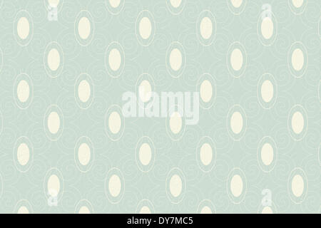 Blue and cream patterned wallpaper Stock Photo