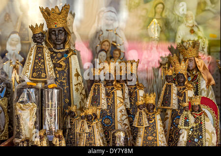 Black Madonna as souvenirs, gift shop, Altötting, Upper Bavaria, Bavaria, Germany Stock Photo