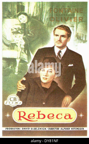 Rebecca - Movie Poster - Directed by Alfred Hitchcock - United Artists - 1940 Stock Photo