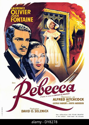 Rebecca - Movie Poster - Directed by Alfred Hitchcock - United Artists - 1940 Stock Photo