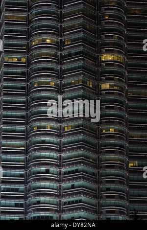The Petronas Towers, also known as the Petronas Twin Towers (Malay: Menara Petronas, or Menara Berkembar Petronas) Stock Photo