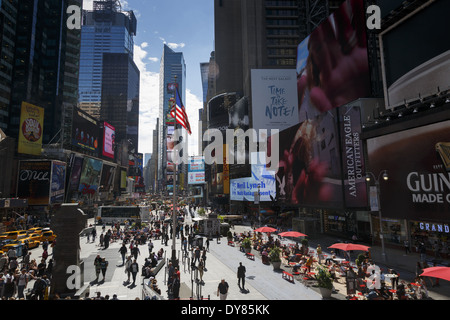 Duffy Square New York street scene USA Stock Photo