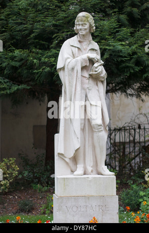 Statue of Voltaire (François-Marie Arouet 21 November 1694 – 30 May 1778) Stock Photo
