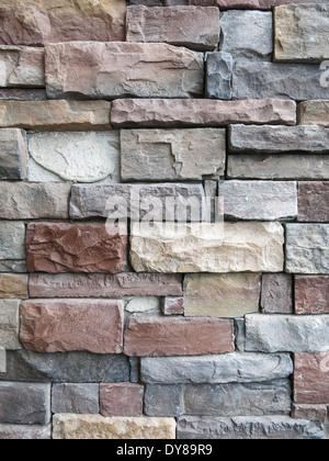 Close up Detail of Textured Stone Wall Stock Photo