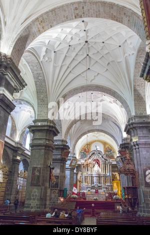 South America, Peru, Cuzco, Cathedral of Santo Domingo, interior Stock Photo